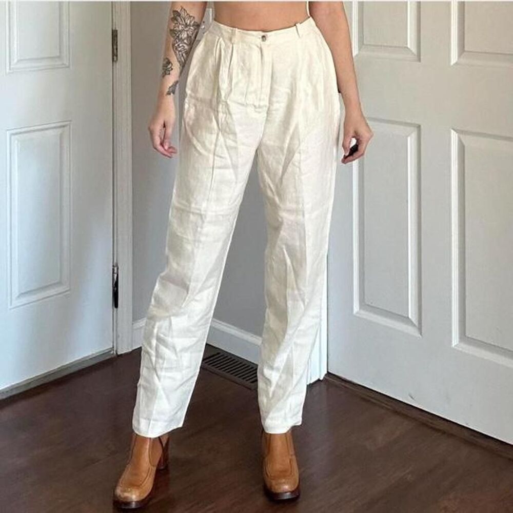 Unbranded Women's White and Cream Trousers
